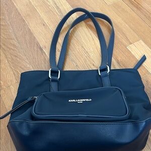 Karl Lagerfeld Midnight Blue Nylon Tote